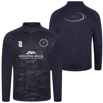 Camo 1/4 Zip Performance Top : Navy